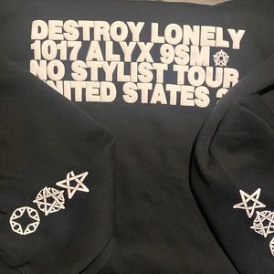 Destroy lonely alyx tour hoodie size medium